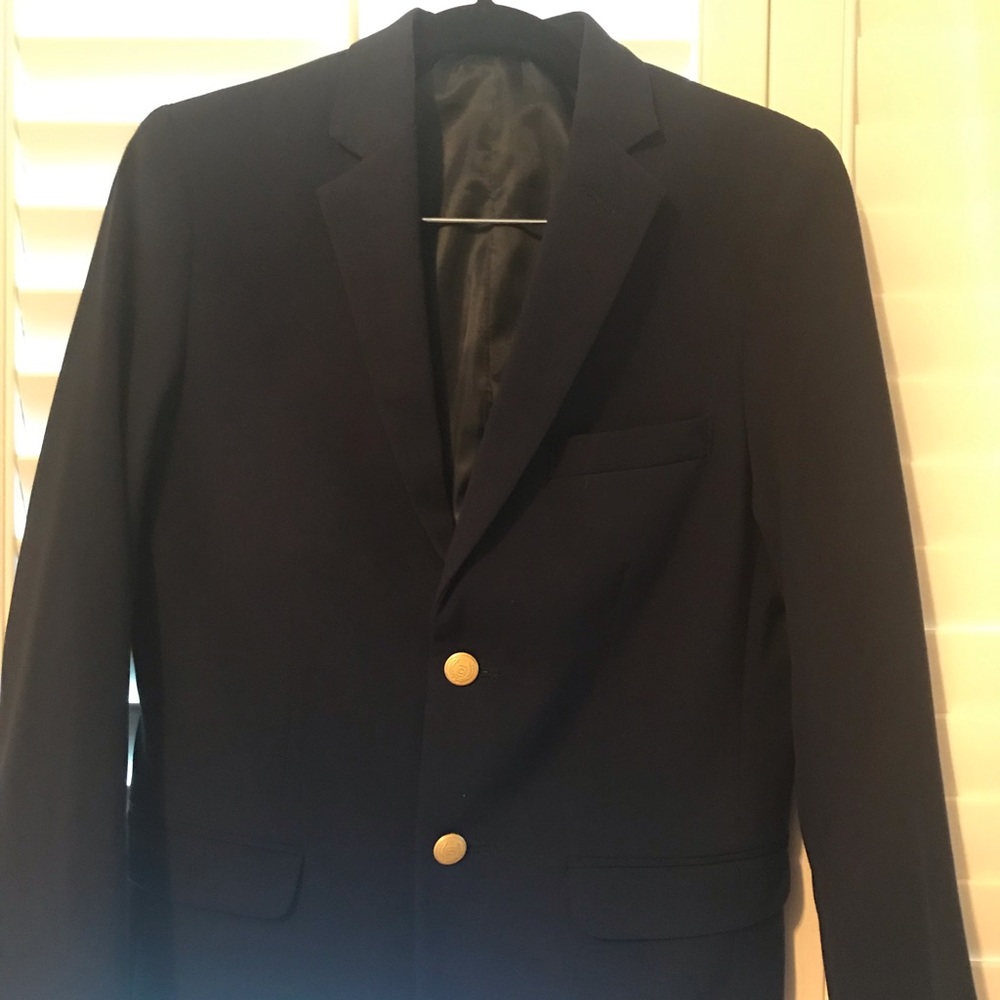 Boys navy blazer. Worn 1x and dry cleaned
